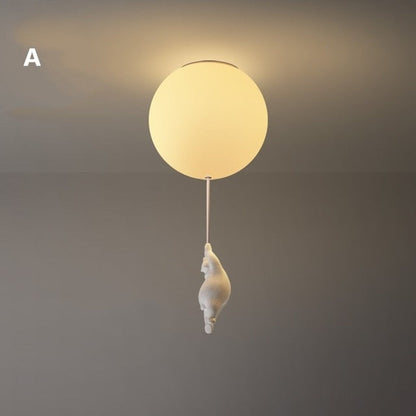 BalloonBear | Whimsical Playful LED Ceiling Light Fixture for Kids' Rooms