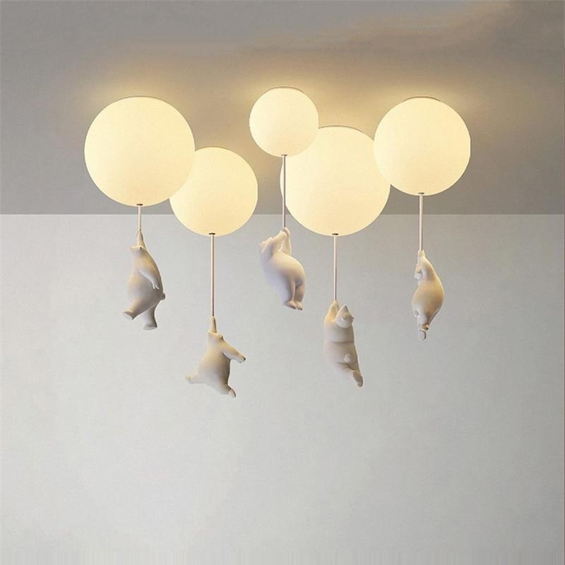 BalloonBear | Whimsical Playful LED Ceiling Light Fixture for Kids' Rooms