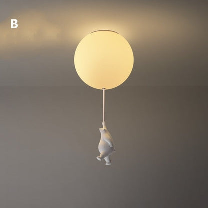 BalloonBear | Whimsical Playful LED Ceiling Light Fixture for Kids' Rooms