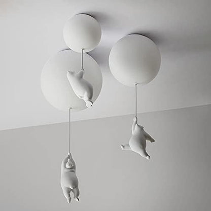 BalloonBear | Whimsical Playful LED Ceiling Light Fixture for Kids' Rooms