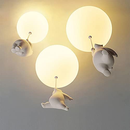 BalloonBear | Whimsical Playful LED Ceiling Light Fixture for Kids' Rooms