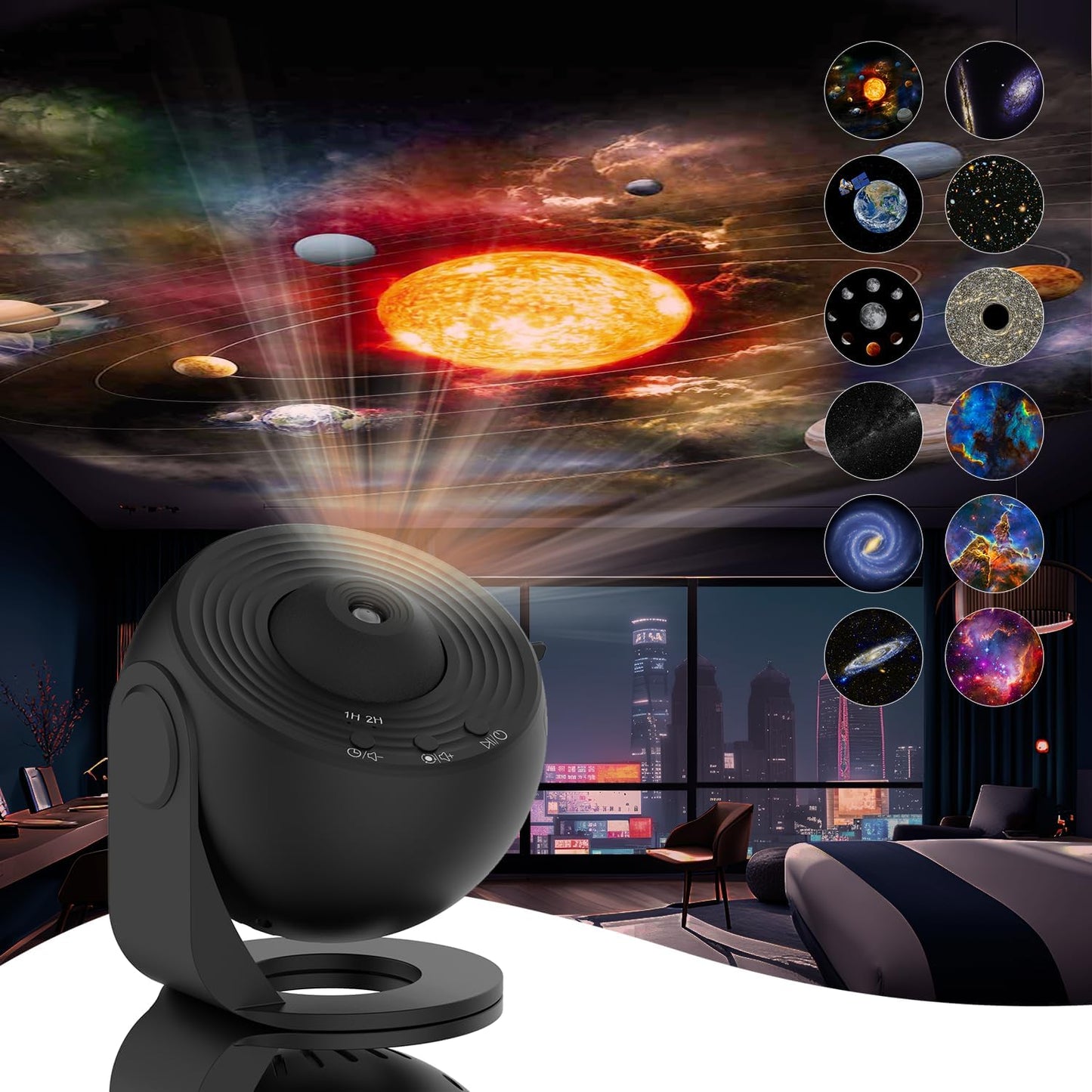 CelestialDream | Elegant HD 360° Galaxy Projector with 12 Effects
