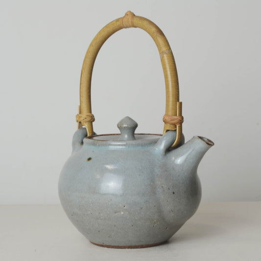 Handmade Ceramic Teapot with Cane Handle