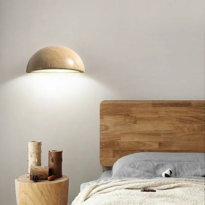 LumenStone | Modern Natural Stone Wall Lamp for Warm Ambient Lighting