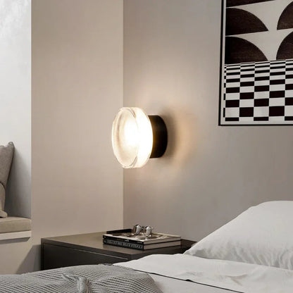 Luminara | Stylish Minimalist Black Round Wall Light Sconce Fixture