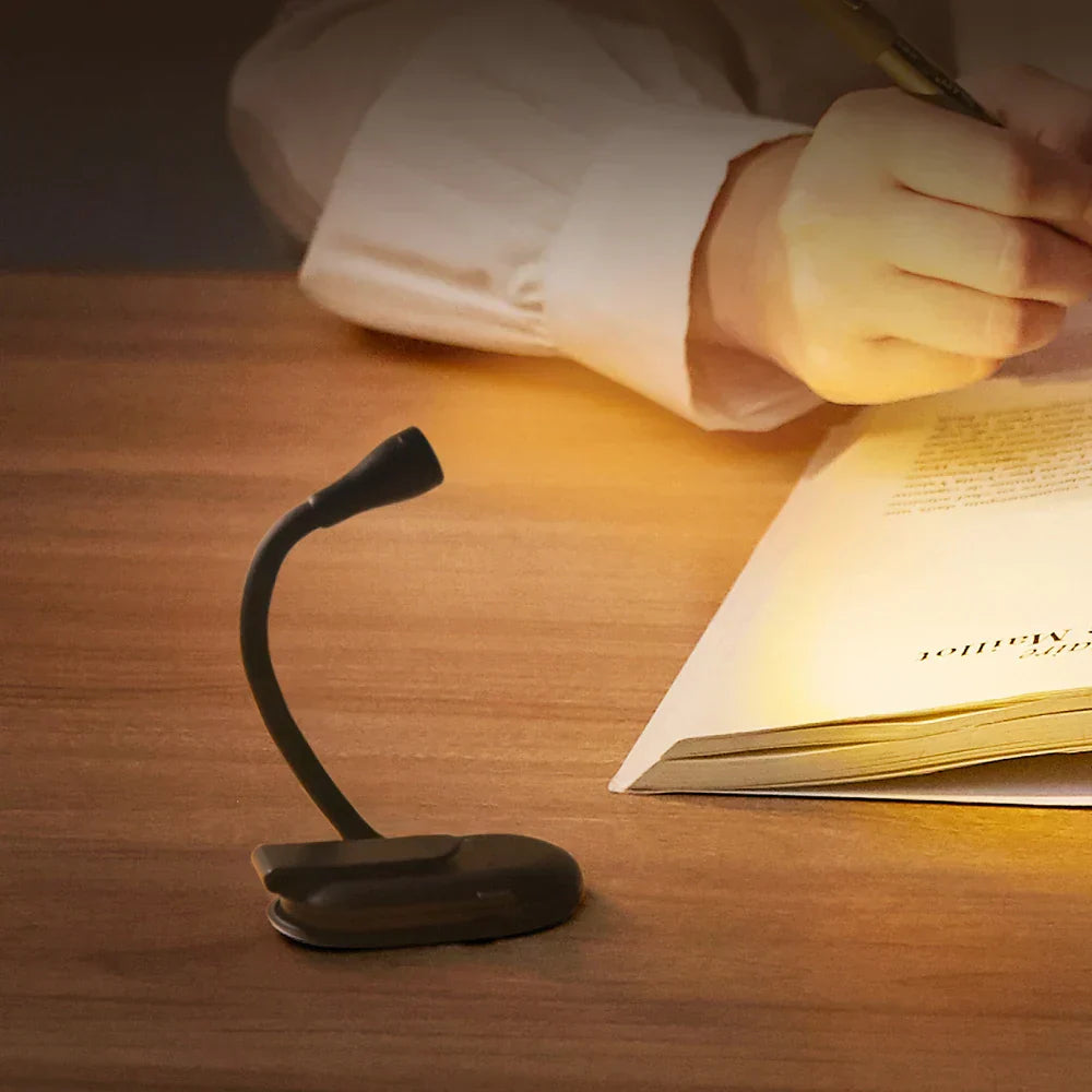 LumosClip | Compact Adjustable LED Book Reading Light