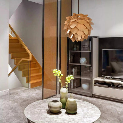 PineGlow | Rustic Elegant Wooden Kitchen Pendant Lighting Fixture