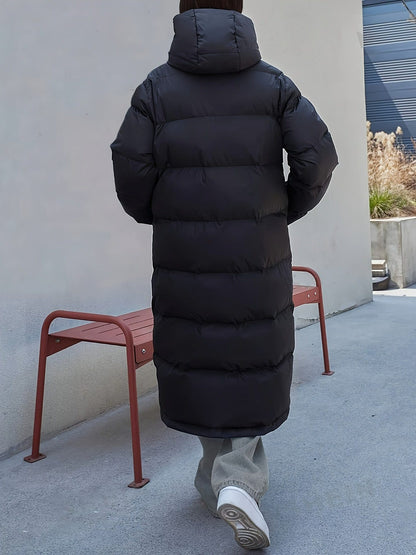   Puffer Jacket Winter Insulation Black Women's