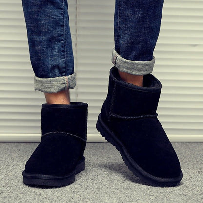   Women's Ankle Boots Platform Fur Lining Brown