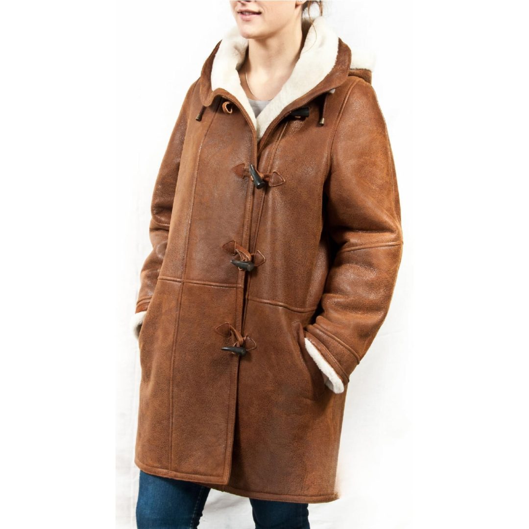   Women's Hooded Long Jacket Shearling Lining Relaxed Fit Winter Coat