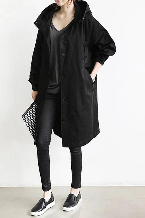   Women's Oversized Trench Coat Relaxed Fit