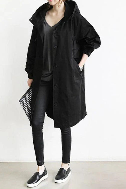   Women's Oversized Trench Coat Relaxed Fit