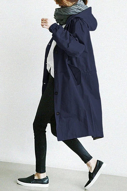   Women's Oversized Trench Coat Relaxed Fit