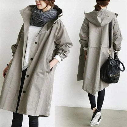   Women's Oversized Trench Coat Relaxed Fit