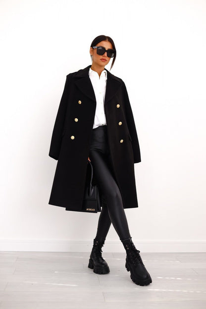   Women's Wool Double-Breasted Trench Coat Winter Style