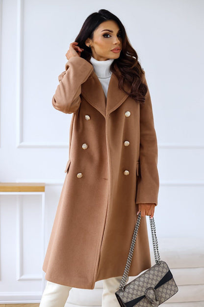   Women's Wool Double-Breasted Trench Coat Winter Style