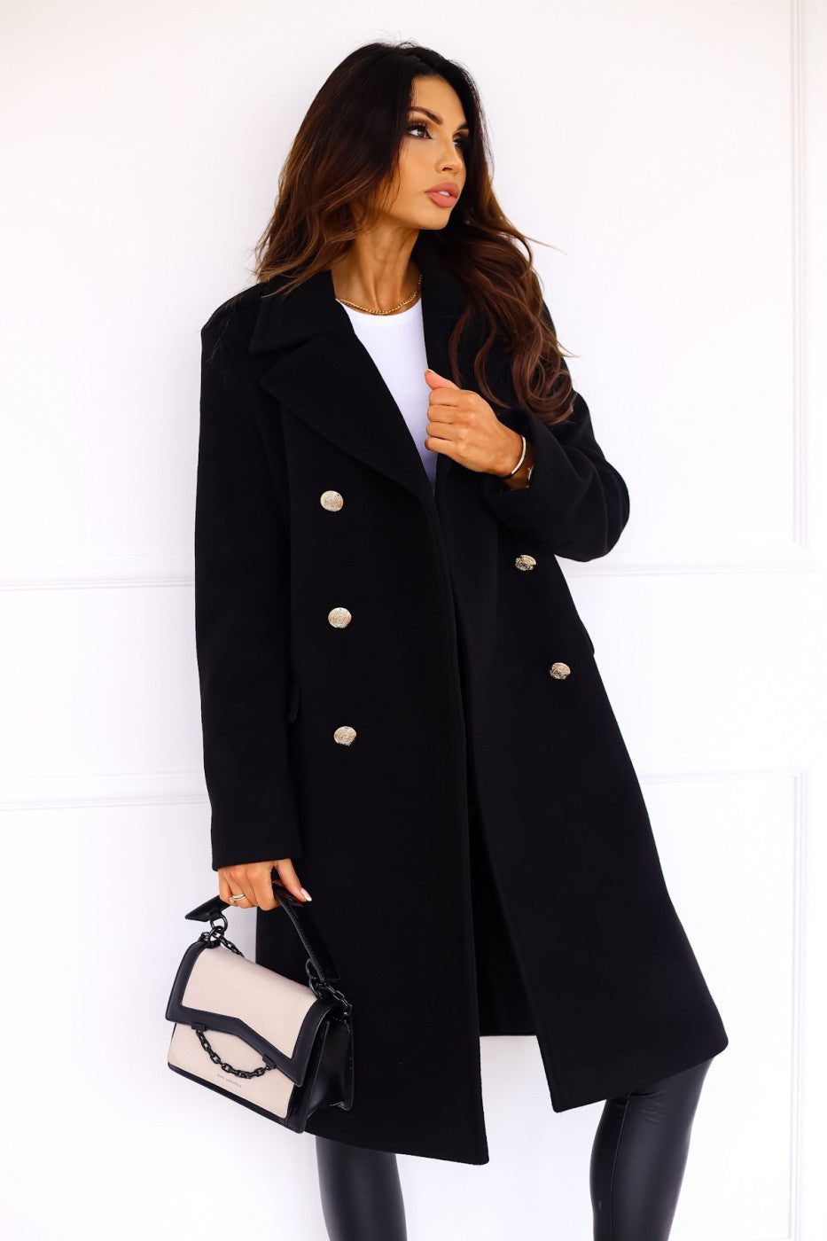   Women's Wool Double-Breasted Trench Coat Winter Style