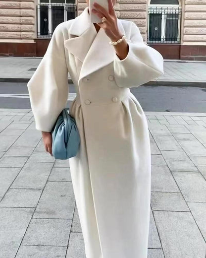   Women's Wool Winter Coat Oversized Lapel Style