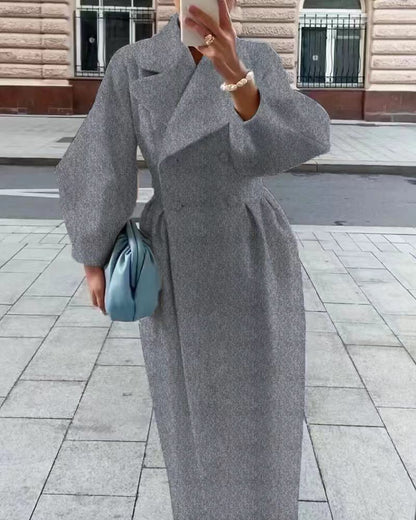   Women's Wool Winter Coat Oversized Lapel Style